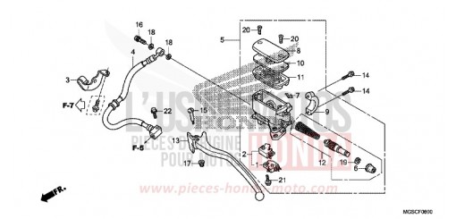 MAITRE-CYLINDRE FREIN AR. NC700DD de 2013